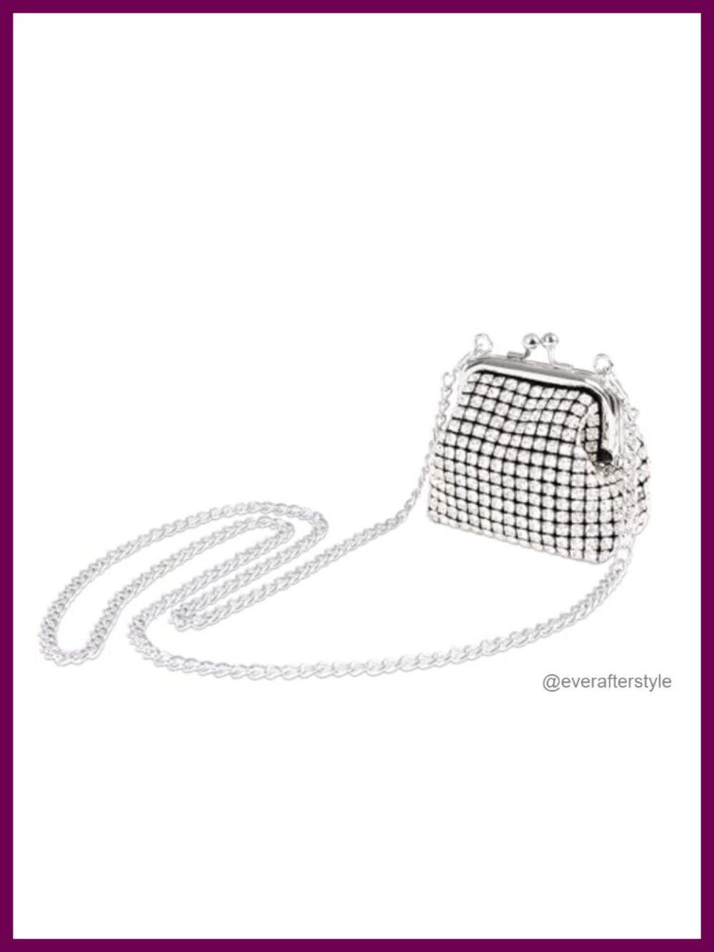 Mini Kiss Lock Crossbody Bag Set Faux Leather Coin Purse with Chain Women